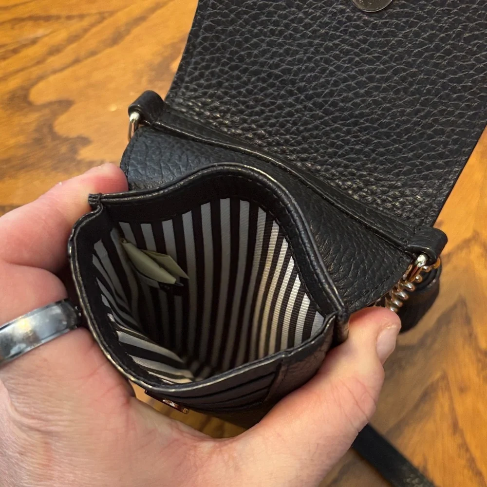 Kate Spade Black Leather Phone Crossbody - Picture 7 of 9